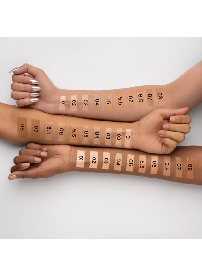 MARS SPF50 PA++++ High Coverage Foundation | IN-VIVO Tested with 5 Star UVA+UVB Protection Boots Rating | Blemish Free & Blendable Makeup | For All Skin Type (40ml) (SHADE-6.5) - Image 5